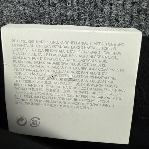 H&M Pants Womens 4 Black Slacks Regular Waist Ankle Length Elastic Conscious - Picture 12 of 14